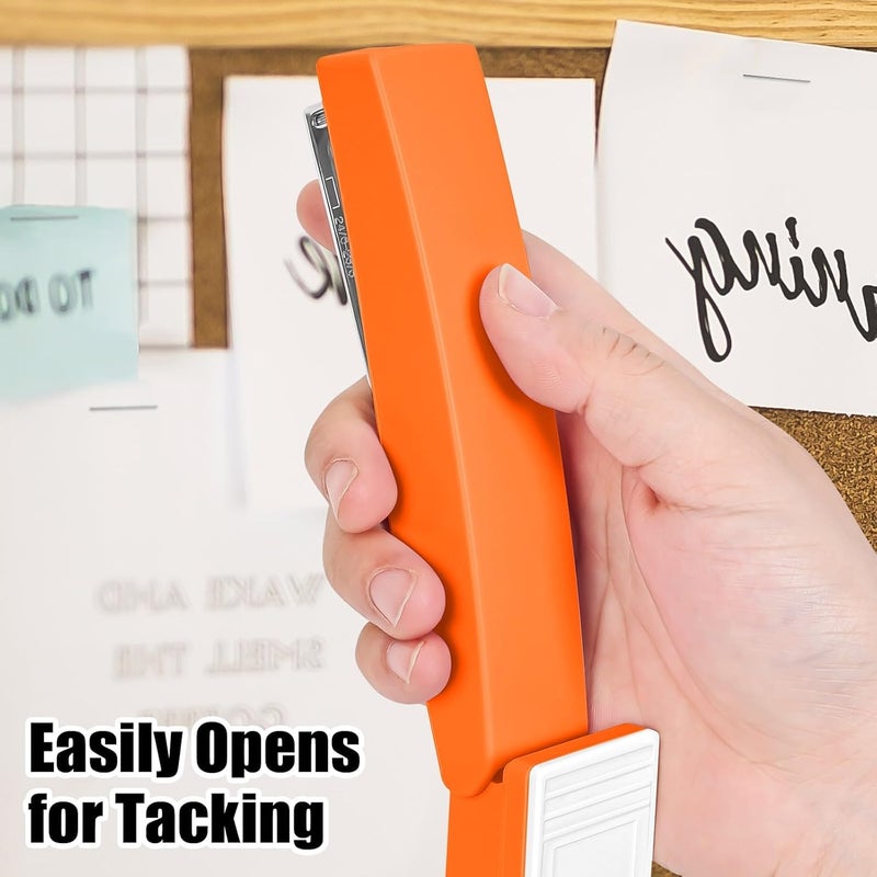 Muxdilu Stapler 25 Sheet Capacity with 1000 Staples and Staple Remover - Staplers for Desk, Non-Slip Office Stapler with Staples, Orange - Image 5